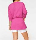 Designer-Grobstrickjacke pink