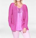 Designer-Grobstrickjacke pink