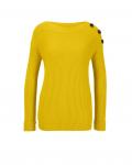 Designer-Grobstrickpullover gelb