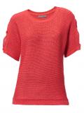 Designer-Grobstrickpullover koralle