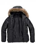 Designer-Herren-Steppjacke schwarz