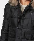 Designer-Herren-Steppjacke schwarz