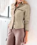 Designer-Jacke mit Fransen sesam