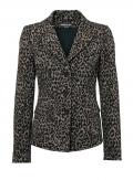 Designer-Jacke taupe-schwarz