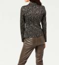 Designer-Jacke taupe-schwarz