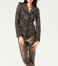 Designer-Jacke taupe-schwarz