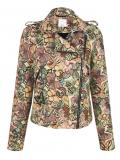 Designer-Jacquard-Bikerjacke bunt