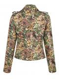 Designer-Jacquard-Bikerjacke bunt