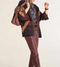 Designer-Jacquard-Cardigan bunt