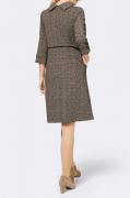 Designer-Jacquard-Kleid schoko-camel