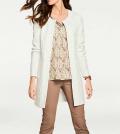 Designer-Jacquard-Longblazer ecru