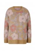 Designer-Jacquard-Pullover camel-rosenholz