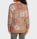 Designer-Jacquard-Pullover camel-rosenholz