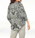 Designer-Jacquard-Strickjacke mittelgrau