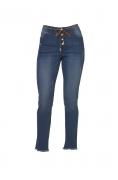 Designer-Jeans mit Gürtel blue-bleached