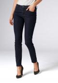 Designer-Jeans mit Strasssteinen dunkelblau