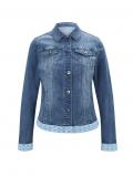 Designer-Jeansjacke blau-used