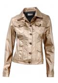 Designer-Jeansjacke metallic Größe 40