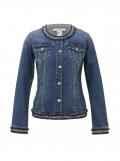 Designer-Jeansjacke mitEffektgarn blue denim