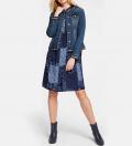 Designer-Jeansjacke mitEffektgarn blue denim