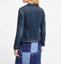 Designer-Jeansjacke mitEffektgarn blue denim