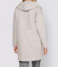 Designer-Jersey-Sweatjacke steingrau-meliert