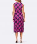 Designer-Jerseykleid dunkelblau-fuchsia