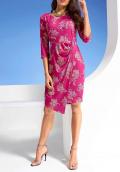 Designer-Jerseykleid fuchsia-bedruckt