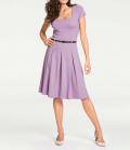 Designer-Jerseykleid mit Gürtel mauve