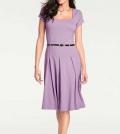 Designer-Jerseykleid mit Gürtel mauve