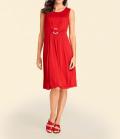 Designer-Jerseykleid rot