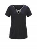 Designer-Jerseyshirt mit Strass schwarz