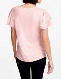 Designer-Jerseyshirt mit Volants rosé