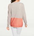 Designer-Kaschmir-Cardigan grau-apricot