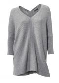 Designer-Kaschmir-Pullover grau