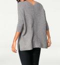 Designer-Kaschmir-Pullover grau