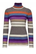 Designer-Kaschmir-Rollkragenpullover bunt