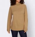 Designer-Kaschmir und Merinowolle-Pullover camel