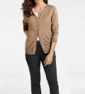 Designer-Kaschmircardigan camel