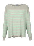 Designer-Kaschmirpullover grau-mint