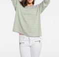 Designer-Kaschmirpullover grau-mint