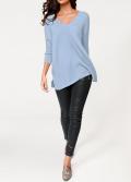 Designer-Kaschmirpullover hellblau