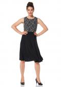 Designer-Kleid+Bolero schwarz-silber