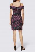 Designer-Kleid aubergine-altrosa