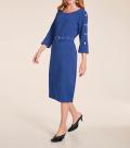 Designer-Kleid azurblau