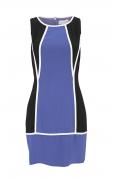 Designer-Kleid blau-schwarz