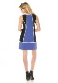 Designer-Kleid blau-schwarz