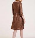 Designer-Kleid braun-metallic