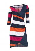 Designer-Kleid bunt gestreift Gr. 34