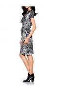 Designer-Kleid grau-creme